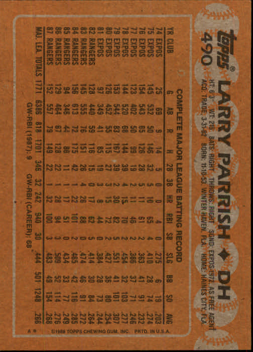 1988 Topps Baseball Card Pick 255-512 - Picture 453 of 495