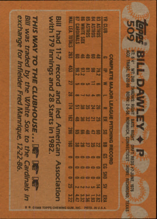 1988 Topps Baseball Card Pick 255-512 - Picture 489 of 495