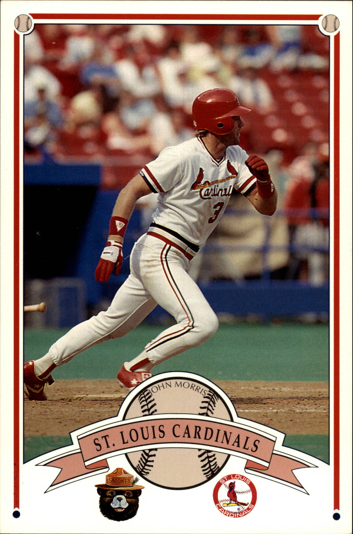 1989 St. Louis Cardinals Smokey Bear Jumbo Baseball Card Choose Your