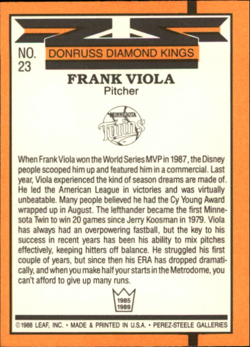 A9832- 1989 Donruss Baseball Cards 1-250 +Rookies -You Pick- 10+ FREE US SHIP - Picture 47 of 501