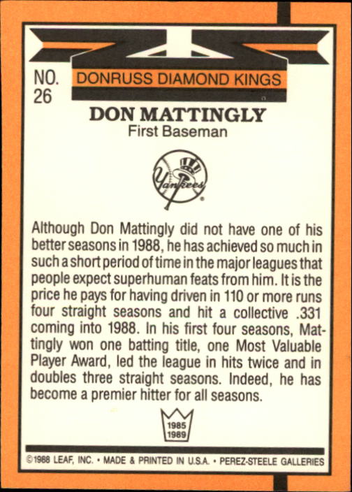 A9832- 1989 Donruss Baseball Cards 1-250 +Rookies -You Pick- 10+ FREE US SHIP - Picture 53 of 501