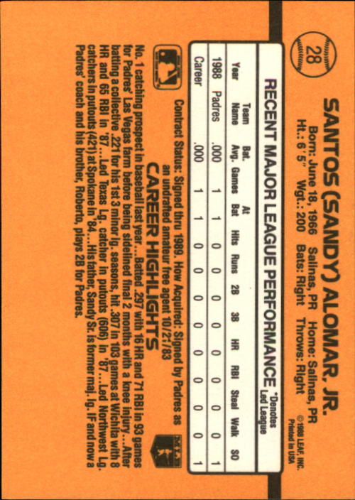 A9832- 1989 Donruss Baseball Cards 1-250 +Rookies -You Pick- 10+ FREE US SHIP - Picture 57 of 501