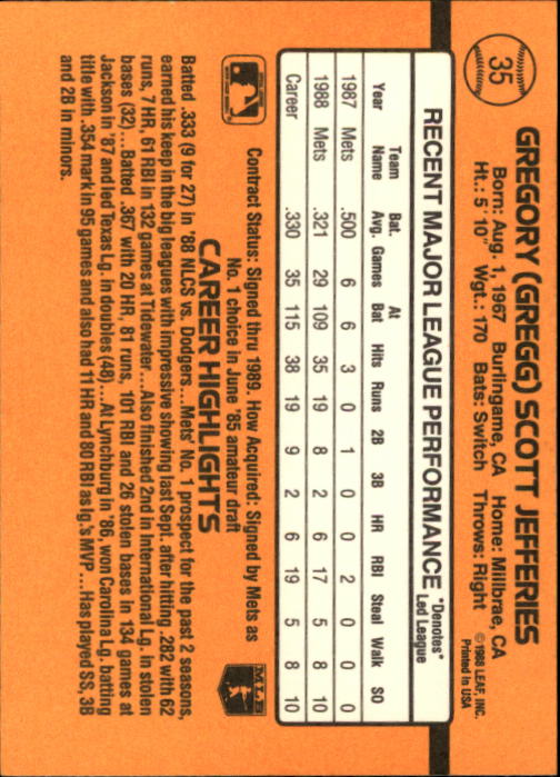 A9832- 1989 Donruss Baseball Cards 1-250 +Rookies -You Pick- 10+ FREE US SHIP - Picture 71 of 501