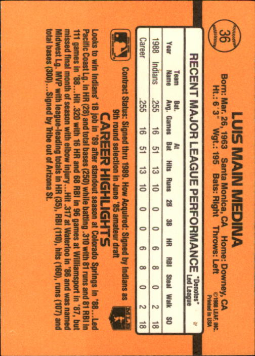 A9832- 1989 Donruss Baseball Cards 1-250 +Rookies -You Pick- 10+ FREE US SHIP - Picture 73 of 501