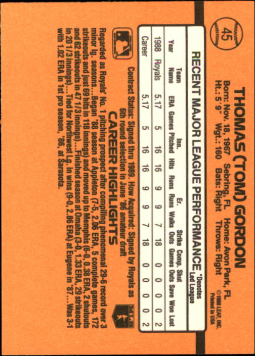 A9832- 1989 Donruss Baseball Cards 1-250 +Rookies -You Pick- 10+ FREE US SHIP - Picture 91 of 501