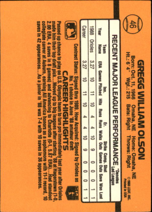 A9832- 1989 Donruss Baseball Cards 1-250 +Rookies -You Pick- 10+ FREE US SHIP - Picture 93 of 501