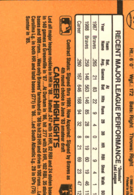 A9832- 1989 Donruss Baseball Cards 1-250 +Rookies -You Pick- 10+ FREE US SHIP - Picture 101 of 501