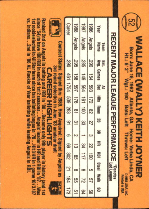 A9832- 1989 Donruss Baseball Cards 1-250 +Rookies -You Pick- 10+ FREE US SHIP - Picture 105 of 501