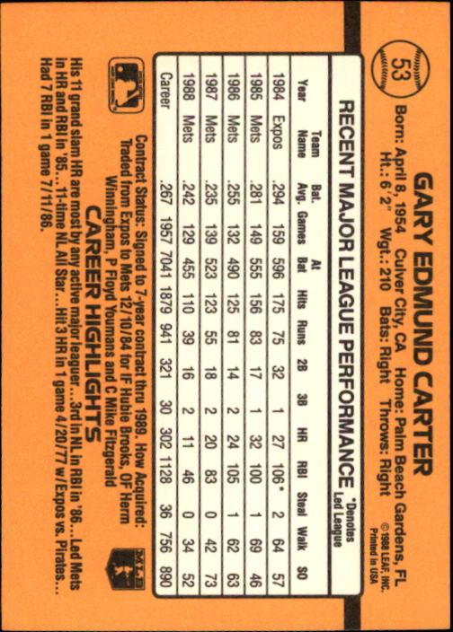 A9832- 1989 Donruss Baseball Cards 1-250 +Rookies -You Pick- 10+ FREE US SHIP - Picture 107 of 501