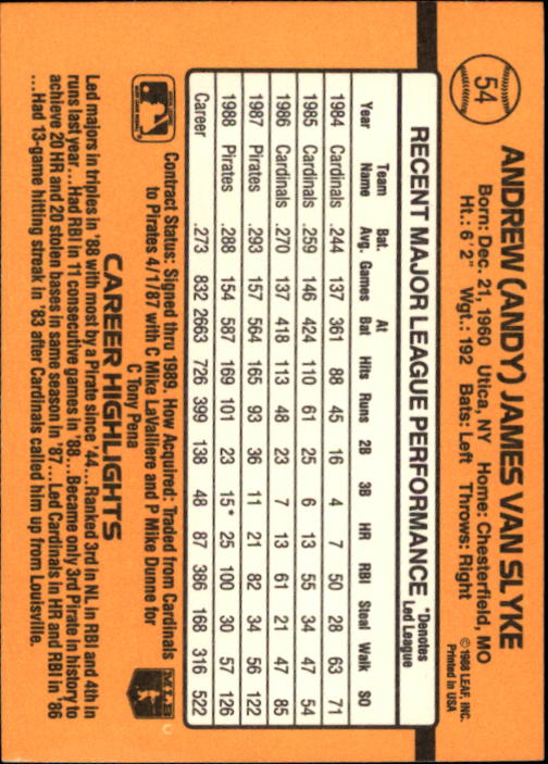 A9832- 1989 Donruss Baseball Cards 1-250 +Rookies -You Pick- 10+ FREE US SHIP - Picture 109 of 501