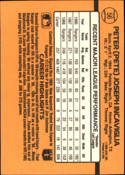 A9832- 1989 Donruss Baseball Cards 1-250 +Rookies -You Pick- 10+ FREE US SHIP - Picture 113 of 501