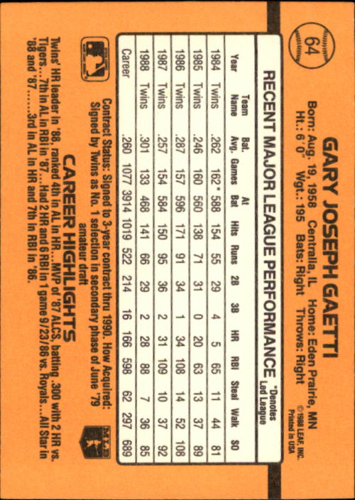 A9832- 1989 Donruss Baseball Cards 1-250 +Rookies -You Pick- 10+ FREE US SHIP - Picture 129 of 501