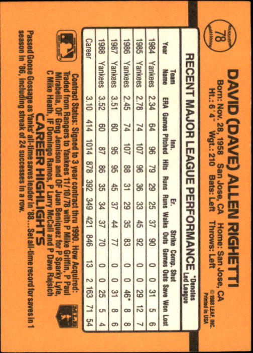 A9832- 1989 Donruss Baseball Cards 1-250 +Rookies -You Pick- 10+ FREE US SHIP - Picture 157 of 501
