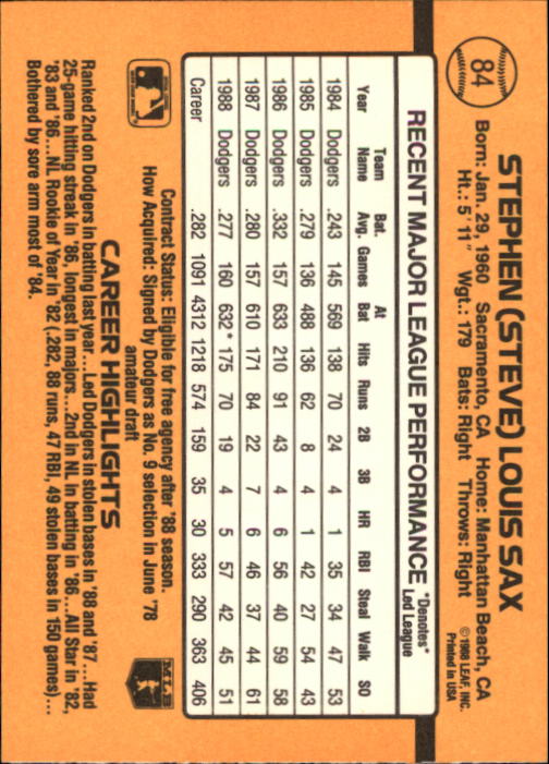 A9832- 1989 Donruss Baseball Cards 1-250 +Rookies -You Pick- 10+ FREE US SHIP - Picture 169 of 501