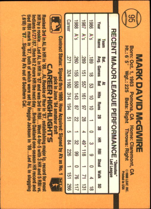 A9832- 1989 Donruss Baseball Cards 1-250 +Rookies -You Pick- 10+ FREE US SHIP - Picture 191 of 501