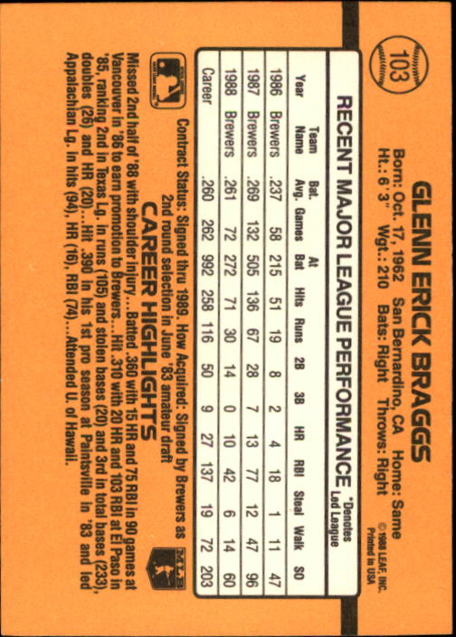 A9832- 1989 Donruss Baseball Cards 1-250 +Rookies -You Pick- 10+ FREE US SHIP - Picture 207 of 501