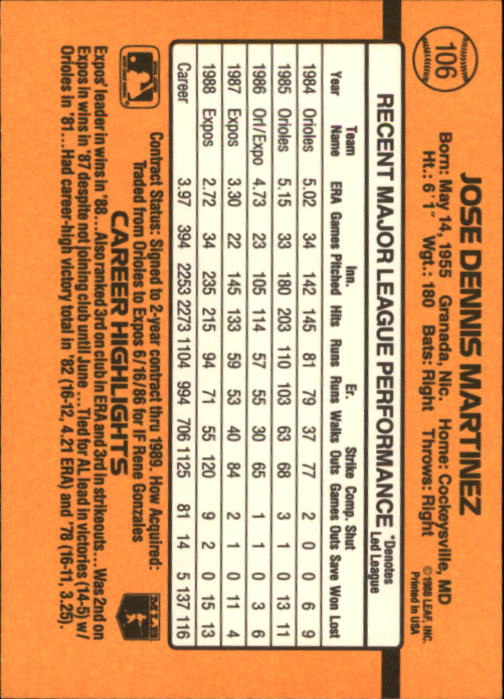 A9832- 1989 Donruss Baseball Cards 1-250 +Rookies -You Pick- 10+ FREE US SHIP - Picture 213 of 501