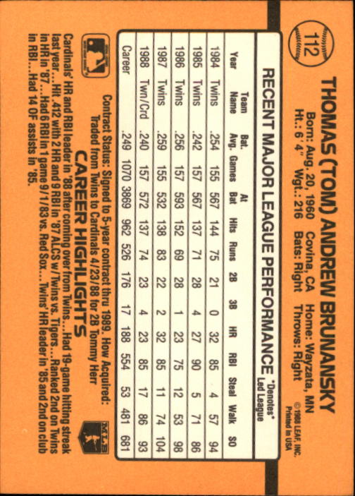 A9832- 1989 Donruss Baseball Cards 1-250 +Rookies -You Pick- 10+ FREE US SHIP - Picture 225 of 501