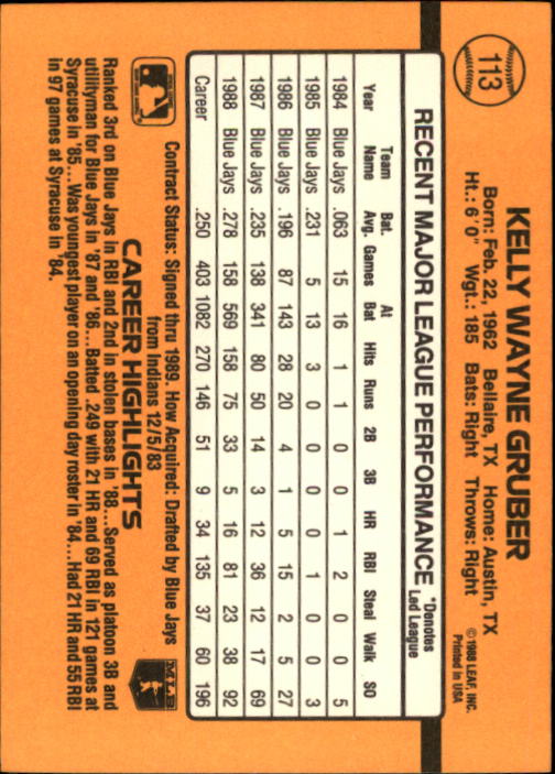 A9832- 1989 Donruss Baseball Cards 1-250 +Rookies -You Pick- 10+ FREE US SHIP - Picture 227 of 501
