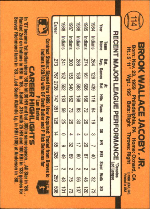 A9832- 1989 Donruss Baseball Cards 1-250 +Rookies -You Pick- 10+ FREE US SHIP - Picture 229 of 501