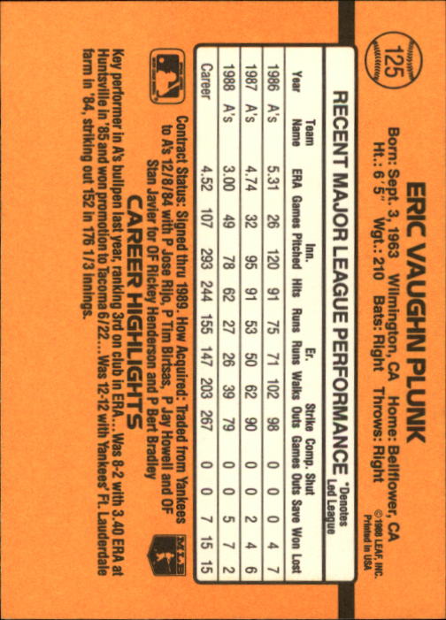 A9832- 1989 Donruss Baseball Cards 1-250 +Rookies -You Pick- 10+ FREE US SHIP - Picture 251 of 501
