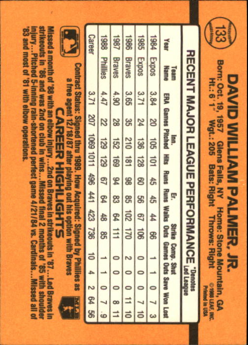 A9832- 1989 Donruss Baseball Cards 1-250 +Rookies -You Pick- 10+ FREE US SHIP - Picture 267 of 501