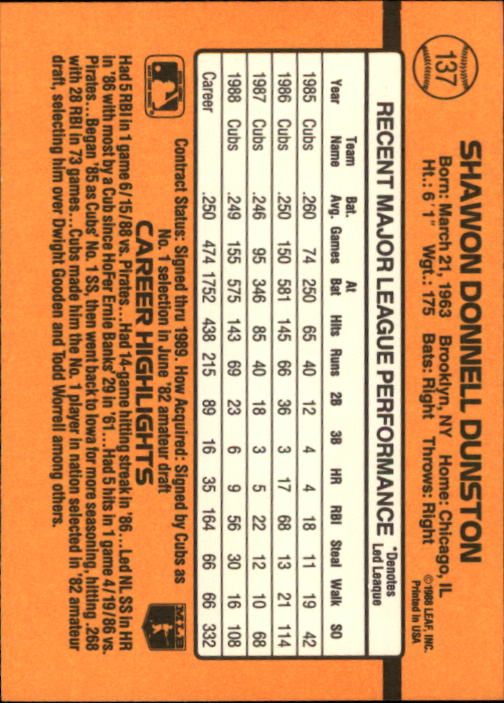 A9832- 1989 Donruss Baseball Cards 1-250 +Rookies -You Pick- 10+ FREE US SHIP - Picture 275 of 501