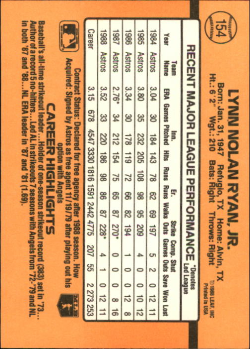 A9832- 1989 Donruss Baseball Cards 1-250 +Rookies -You Pick- 10+ FREE US SHIP - Picture 309 of 501