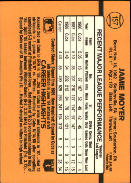A9832- 1989 Donruss Baseball Cards 1-250 +Rookies -You Pick- 10+ FREE US SHIP - Picture 315 of 501