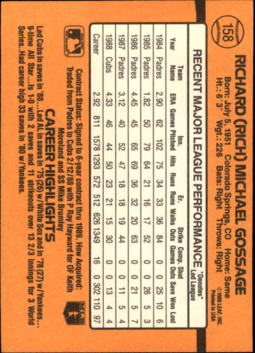 A9832- 1989 Donruss Baseball Cards 1-250 +Rookies -You Pick- 10+ FREE US SHIP - Picture 317 of 501