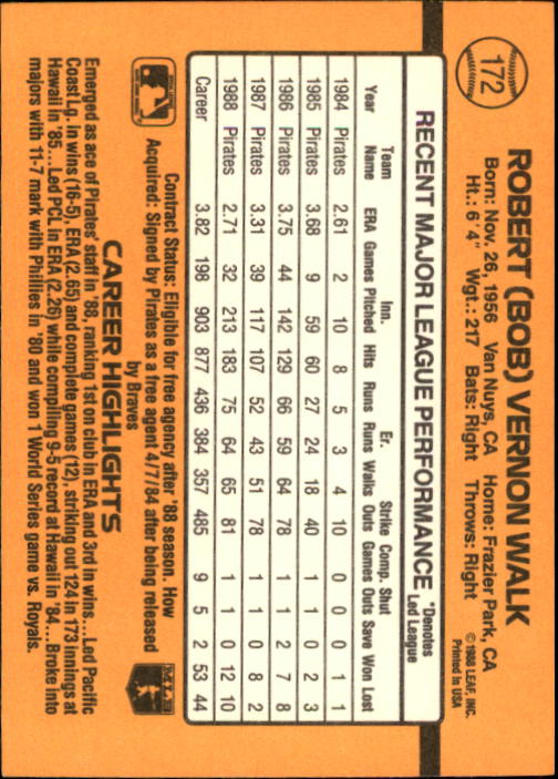 A9832- 1989 Donruss Baseball Cards 1-250 +Rookies -You Pick- 10+ FREE US SHIP - Picture 345 of 501