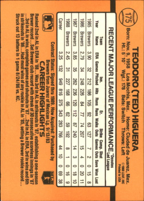 A9832- 1989 Donruss Baseball Cards 1-250 +Rookies -You Pick- 10+ FREE US SHIP - Picture 351 of 501