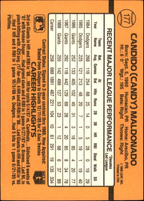 A9832- 1989 Donruss Baseball Cards 1-250 +Rookies -You Pick- 10+ FREE US SHIP - Picture 355 of 501