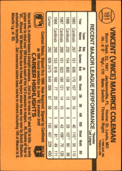 A9832- 1989 Donruss Baseball Cards 1-250 +Rookies -You Pick- 10+ FREE US SHIP - Picture 363 of 501