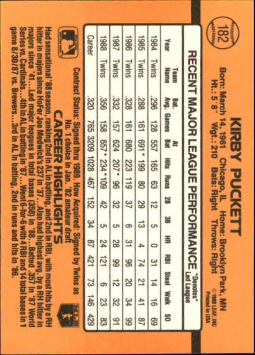 A9832- 1989 Donruss Baseball Cards 1-250 +Rookies -You Pick- 10+ FREE US SHIP - Picture 365 of 501