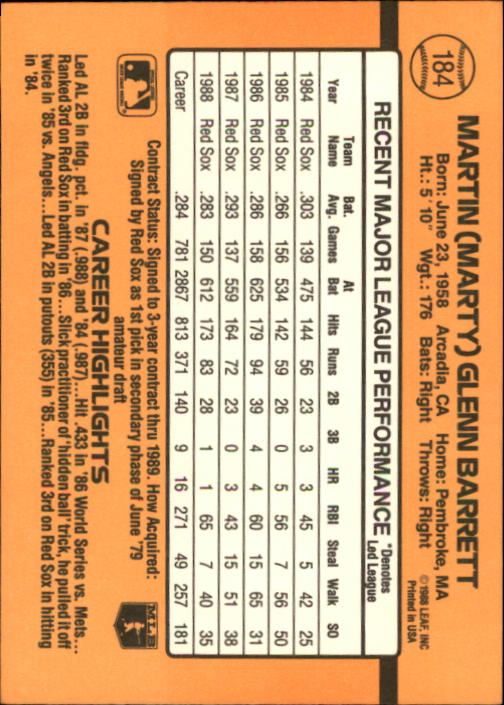 A9832- 1989 Donruss Baseball Cards 1-250 +Rookies -You Pick- 10+ FREE US SHIP - Picture 369 of 501