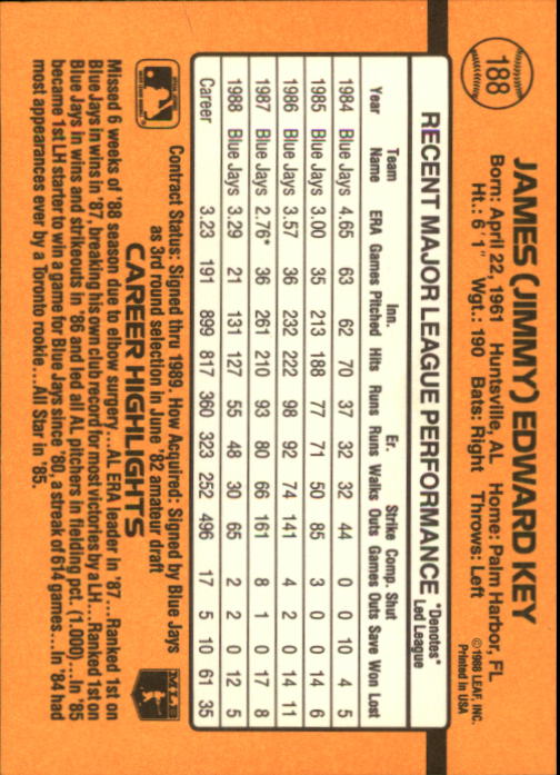 A9832- 1989 Donruss Baseball Cards 1-250 +Rookies -You Pick- 10+ FREE US SHIP - Picture 377 of 501
