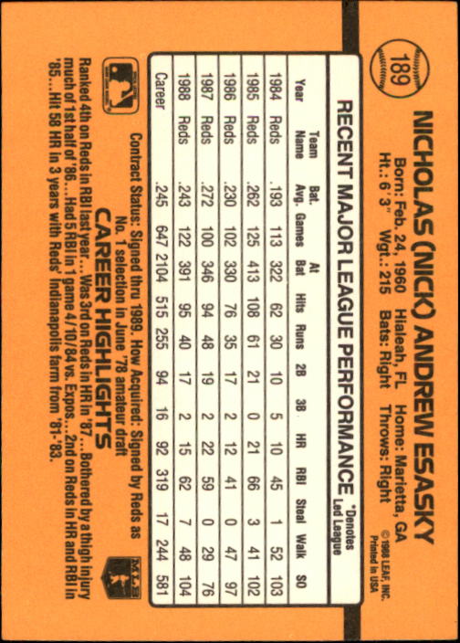 A9832- 1989 Donruss Baseball Cards 1-250 +Rookies -You Pick- 10+ FREE US SHIP - Picture 379 of 501