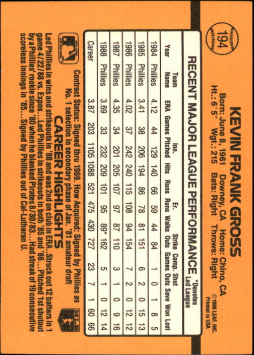 A9832- 1989 Donruss Baseball Cards 1-250 +Rookies -You Pick- 10+ FREE US SHIP - Picture 389 of 501