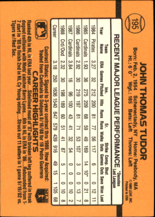 A9832- 1989 Donruss Baseball Cards 1-250 +Rookies -You Pick- 10+ FREE US SHIP - Picture 391 of 501