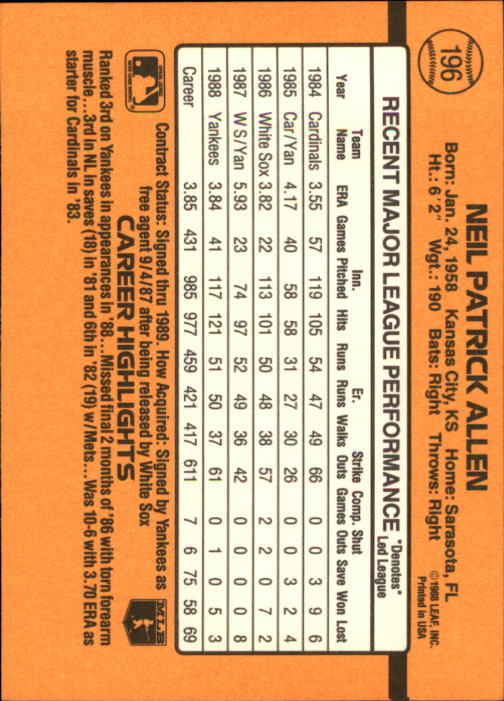 A9832- 1989 Donruss Baseball Cards 1-250 +Rookies -You Pick- 10+ FREE US SHIP - Picture 393 of 501