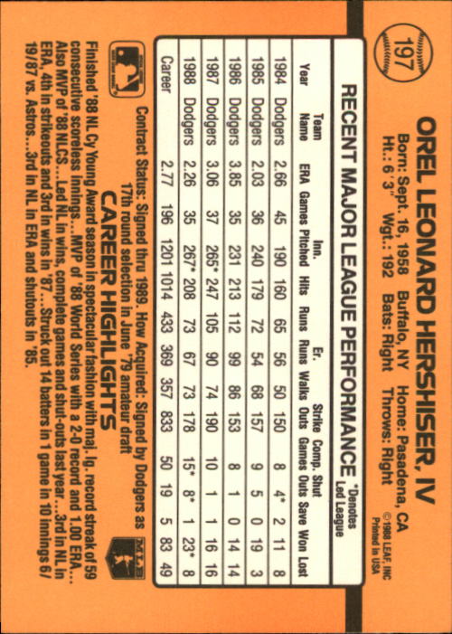 A9832- 1989 Donruss Baseball Cards 1-250 +Rookies -You Pick- 10+ FREE US SHIP - Picture 395 of 501