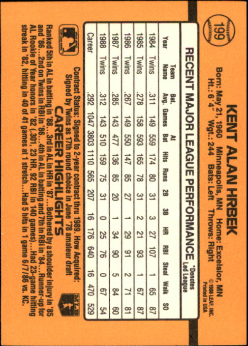 A9832- 1989 Donruss Baseball Cards 1-250 +Rookies -You Pick- 10+ FREE US SHIP - Picture 399 of 501