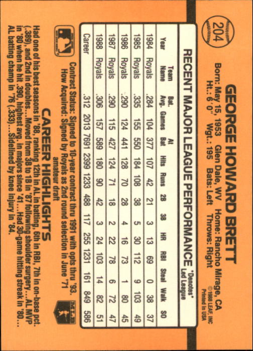 A9832- 1989 Donruss Baseball Cards 1-250 +Rookies -You Pick- 10+ FREE US SHIP - Picture 409 of 501