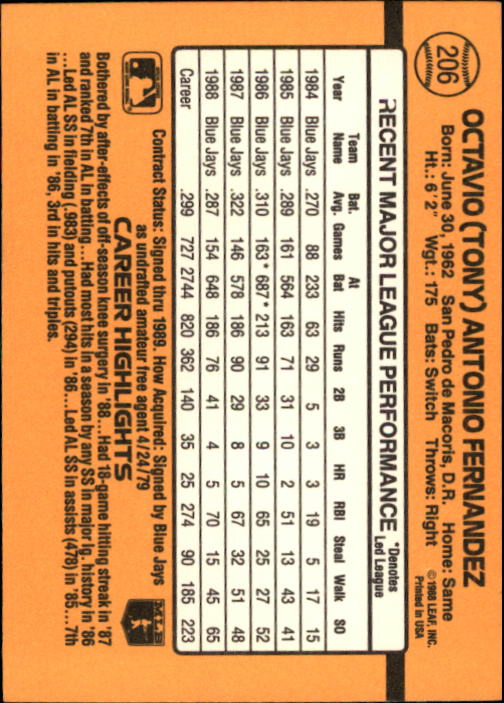 A9832- 1989 Donruss Baseball Cards 1-250 +Rookies -You Pick- 10+ FREE US SHIP - Picture 413 of 501