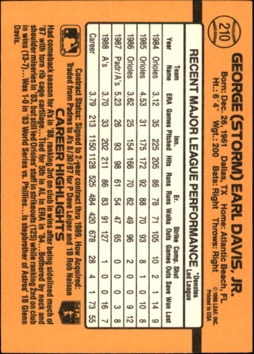 A9832- 1989 Donruss Baseball Cards 1-250 +Rookies -You Pick- 10+ FREE US SHIP - Picture 421 of 501