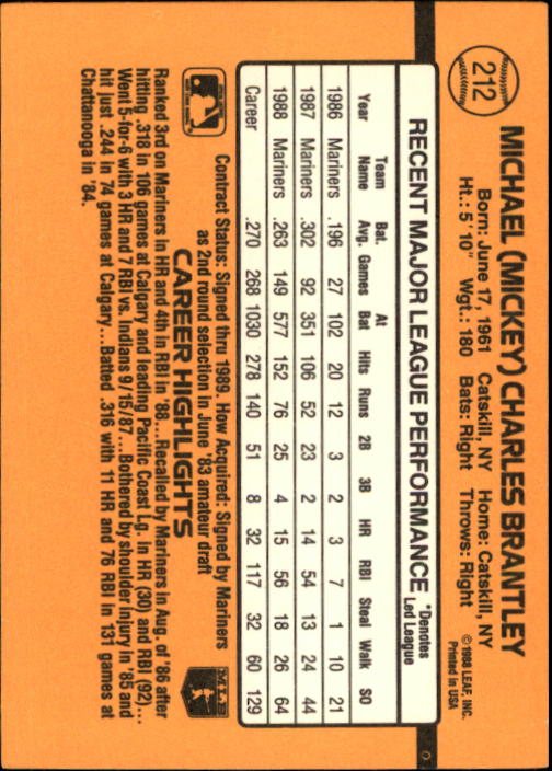 A9832- 1989 Donruss Baseball Cards 1-250 +Rookies -You Pick- 10+ FREE US SHIP - Picture 425 of 501