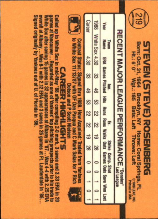 A9832- 1989 Donruss Baseball Cards 1-250 +Rookies -You Pick- 10+ FREE US SHIP - Picture 439 of 501
