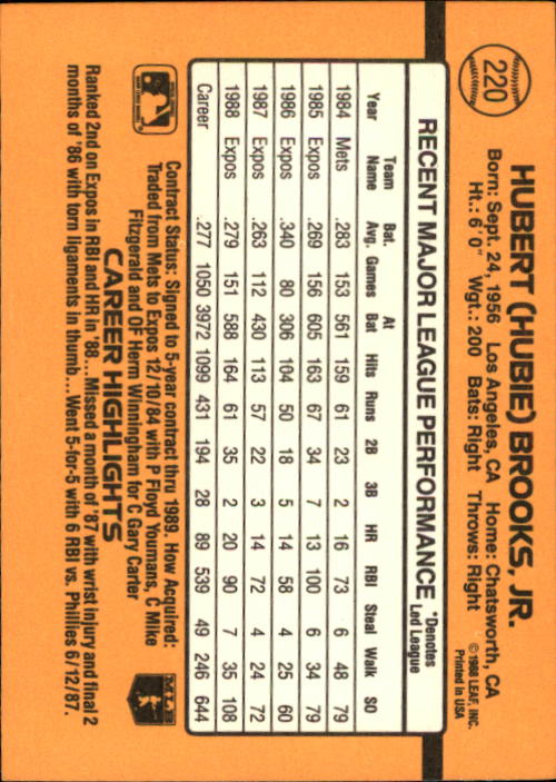 A9832- 1989 Donruss Baseball Cards 1-250 +Rookies -You Pick- 10+ FREE US SHIP - Picture 441 of 501