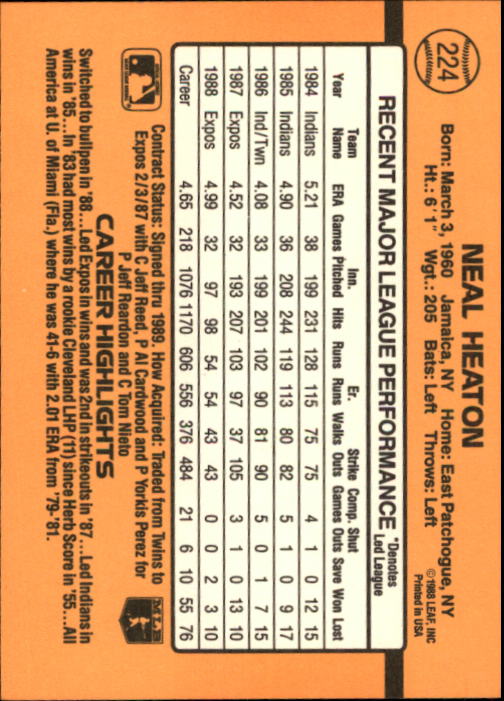 A9832- 1989 Donruss Baseball Cards 1-250 +Rookies -You Pick- 10+ FREE US SHIP - Picture 449 of 501